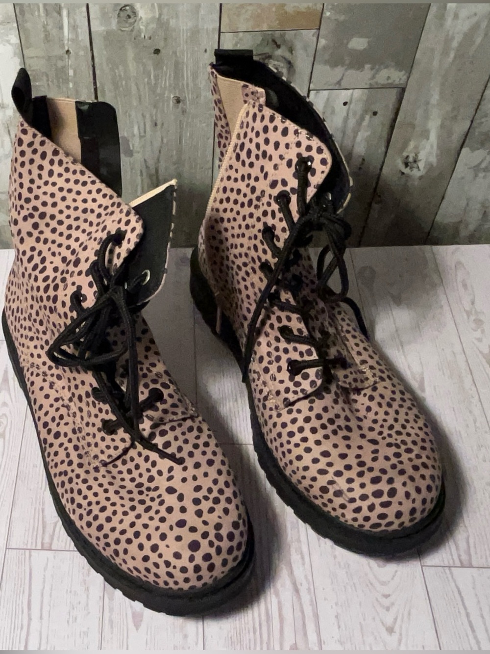 torrid Cheetah Lace-Up Ankle Boots
